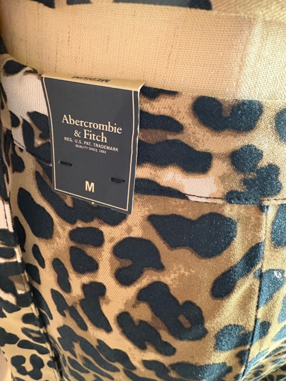 Abercrombie & Fitch Leopard Print Wrap Midi Skirt - M nwt - Picture 3 of 5